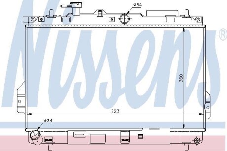 Радіатор охолодження HYUNDAI MATRIX (FC) (01-) MT NISSENS 67481