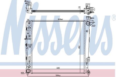 Радіатор охолодження HYUNDAI TUCSON / KIA SPORTAGE III (09-) NISSENS 675022 (фото 1)