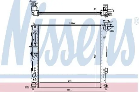 Радиатор охлаждения HYUNDAI TUCSON / KIA SPORTAGE III (09-) (выр-во) NISSENS 675022