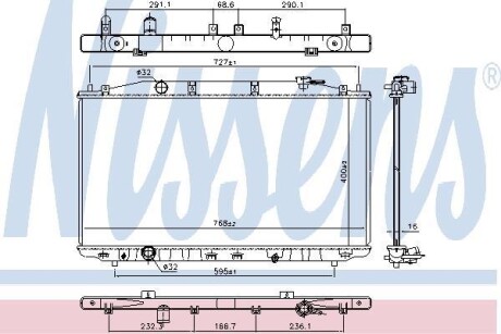 Радiатор NISSENS 681373