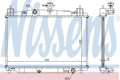 Радиатор охлаждения NISSENS 68504
