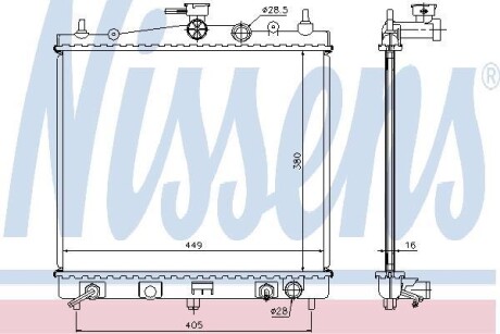 Радіатор охолодження NISSAN, RENAULT NISSENS 68700A