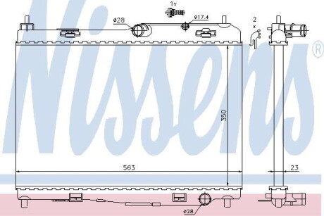 Радиатор охлаждения FORD (выр-во) NISSENS 69235