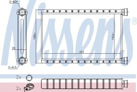 Радиатор печки NISSENS 70527