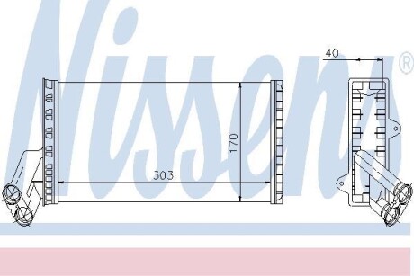 Радиатор печки CITROEN; FIAT; LANCIA; PEUGEOT (выр-во) NISSENS 71149