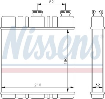 Радиатор обогревателя ASTRA G/ZAFIRA +AC 98-05 (выр-во) NISSENS 72660