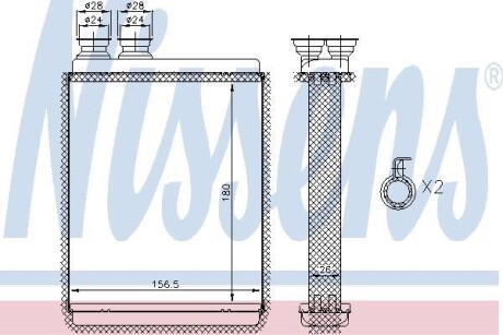 Радиатор печки NISSENS 72986