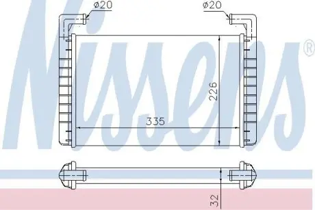 Радиатор салона NISSENS 73371