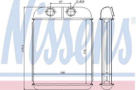 Радиатор печки NISSENS 73467