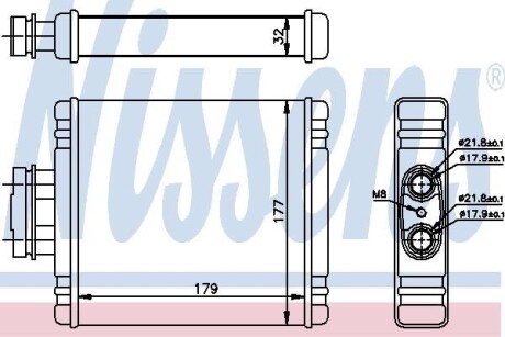 Радиатор печки AUDI; SEAT; SKODA; VW (выр-во) NISSENS 73654