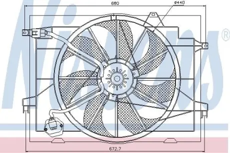 Вентилятор радіатора NISSENS 85366