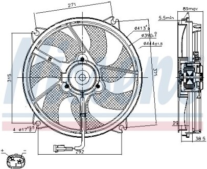 Вентилятор NISSENS 85606