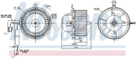 Вентилятор кабины кондиц. NISSENS 87404