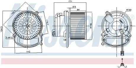 Вентилятор салона NISSENS 87504