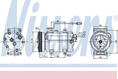 Компрессор кондиционера NISSENS 89029