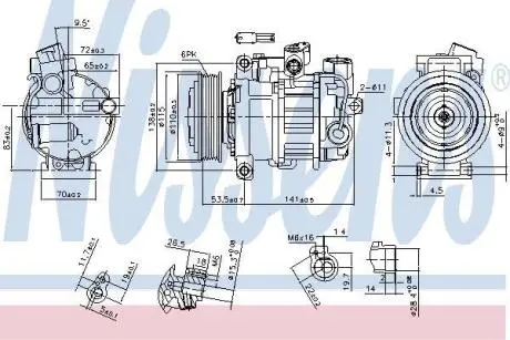 Компресор кондицiонера NISSENS 890302