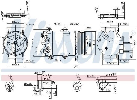 Компресор кондицiонера NISSENS 890321