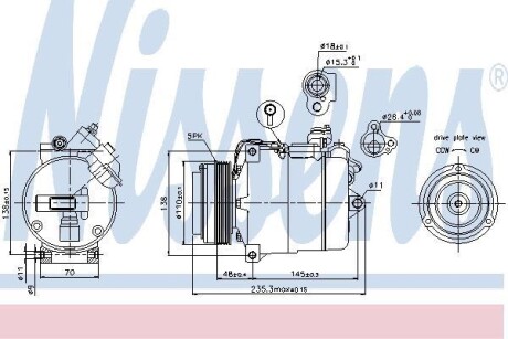 Компресор кондицiонера NISSENS 89034