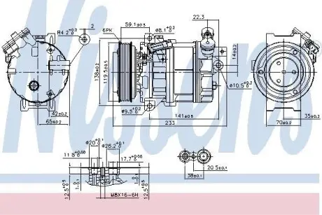 Компрессор кондиционера NISSENS 890354