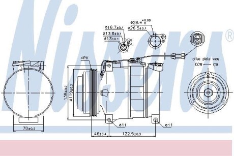 Компресор кондиціонера AUDI, SKODA, VW NISSENS 89045