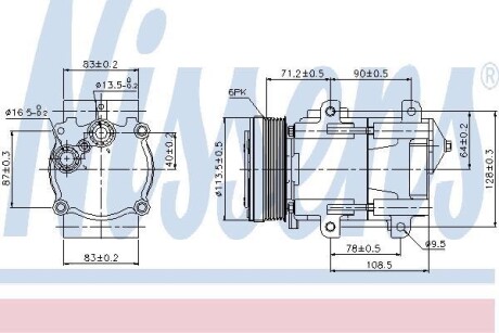 Компресор кондиціонера NISSENS 89046