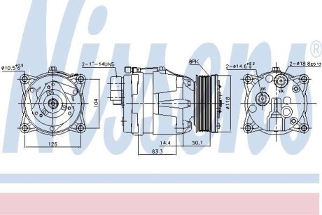 Компресор кондицiонера NISSENS 89048