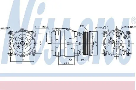 Компресор кондицiонера NISSENS 89048