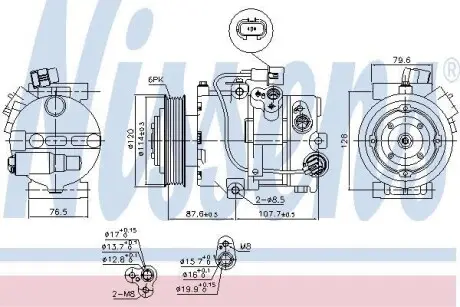 Компрессор кондиционера NISSENS 890563