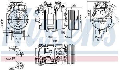 Компрессор кондиционера NISSENS 890628