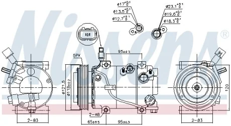 Компресор кондицiонера NISSENS 890640