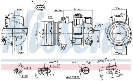 Компрессор кондиционера NISSENS 890645