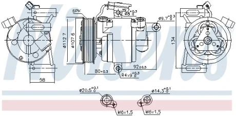 Компресор кондицiонера NISSENS 890649