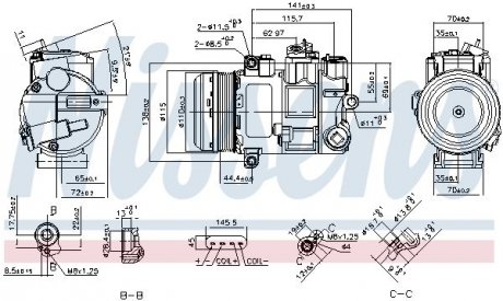 Компрессор кондиционера NISSENS 890696