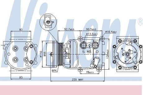 Компрессор кондиционера NISSENS 89071