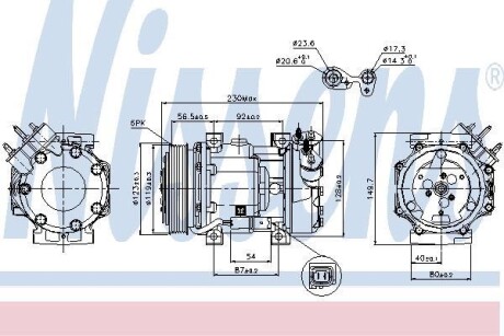 Компресор кондицiонера NISSENS 89076