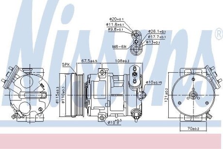 Компрессор кондиционера NISSENS 89100