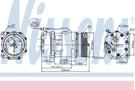 Компрессор кондиционера NISSENS 89118
