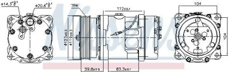 Компрессор кондиционера NISSENS 89160