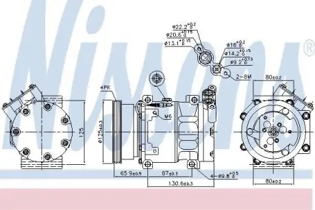 Компрессор кондиционера NISSENS 89164