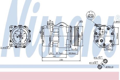 Компрессор кондиционера NISSENS 89165