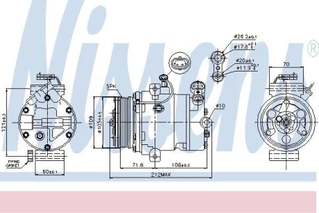 Компресор кондицiонера NISSENS 89196
