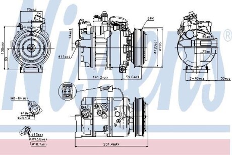 Компрессор кондиционера NISSENS 89208