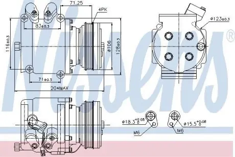 Компрессор кондиционера NISSENS 89226