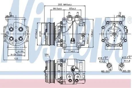 Компрессор кондиционера NISSENS 89235
