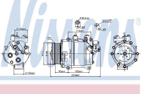 Компресор кондиціонера HONDA CR-V 06- NISSENS 89245