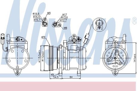 Компрессор кондиционера NISSENS 89255