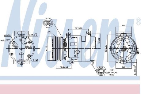 Компресор кондицiонера NISSENS 89267