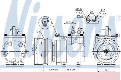Компресор кондиціонера NISSENS 89270