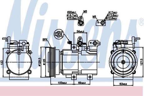 Компресор кондиціонера HYUNDAI SANTA FE 00- NISSENS 89276