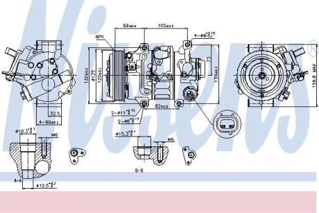 Компресор кондицiонера NISSENS 89314